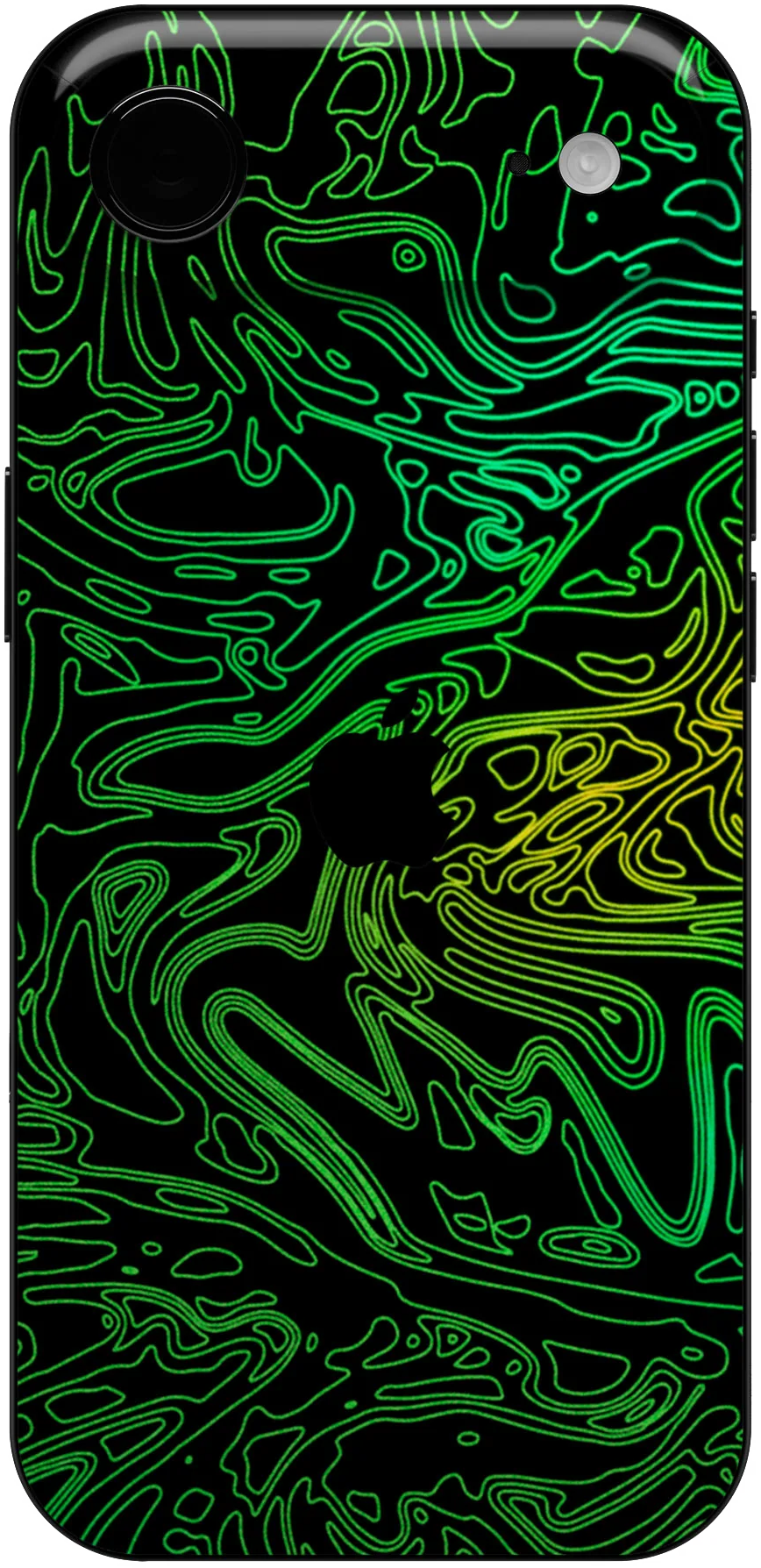 Зелёный топографический скин Aloe Skins на iPhone